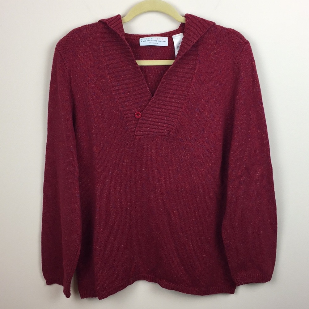 First Issue - Multicolor Hooded Pullover Sweater - image 1